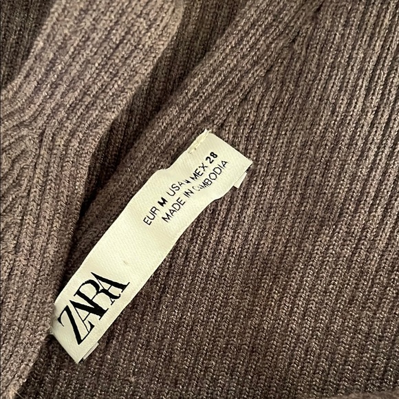 Zara Ribbed Knit Sleeveless Sweater Tank Dress - Picture 4 of 6